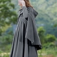 thumbnail image 4 of Olyvenn Sales Women Trench Coat Open Front Cardigan Jacket Coat Shawl Cape Cloak Mantle Plus Sleeveless Hooded Casual Outwear Jackets for 2023 Womens Gifts Dark Gray 10, 4 of 9