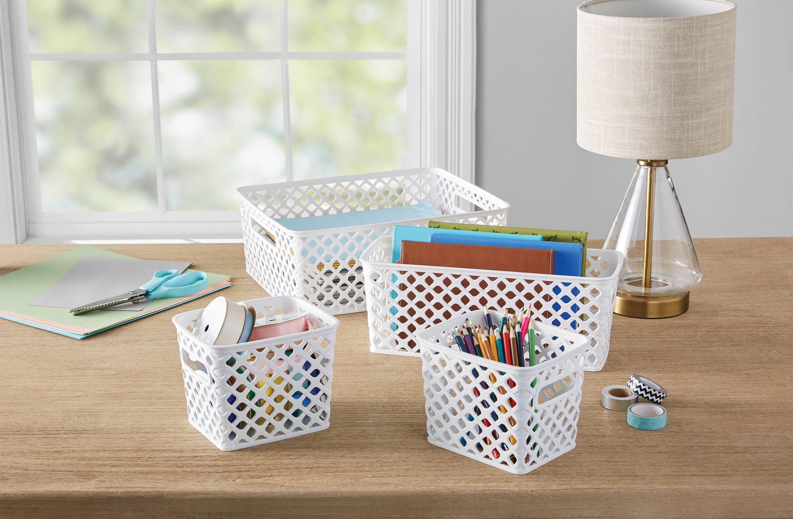 Mainstays Small Decorative Storage Basket, Set of 4