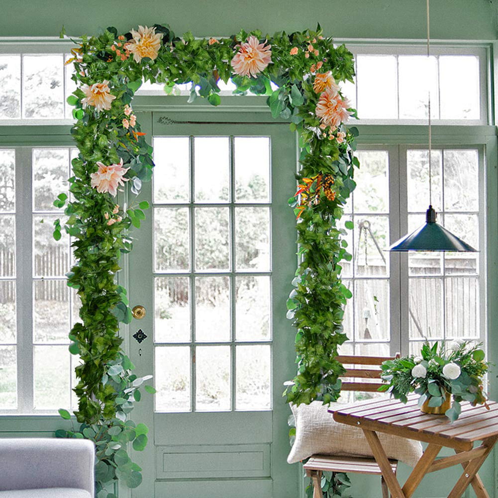 Details about   6pcs 2.2m Artificial Fake Ivy Leaves Garland Home Room Decoration Greenery Vines 