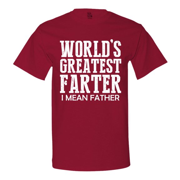 Minty Tees World's Greatest Farter, I Mean Father Men's T-Shirt