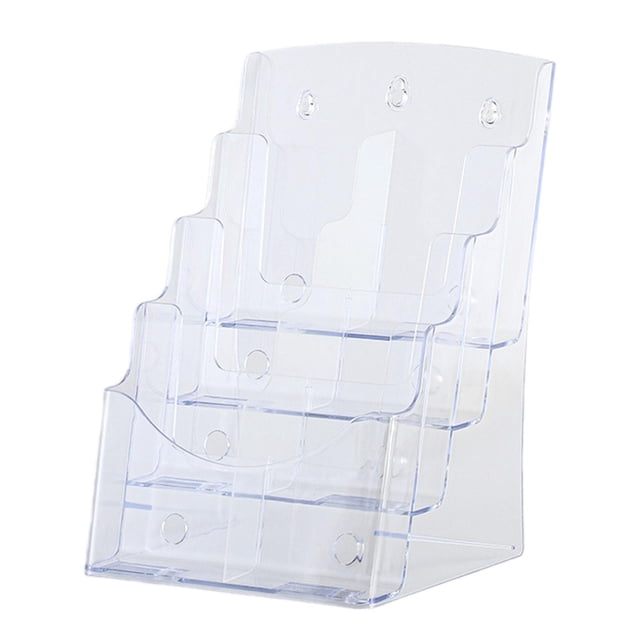 S SERENABLE Acrylic Display Stand Business Card Sign Tabletop Menu Flyer Brochure Holder 4 Tier 23.5x20x34cm