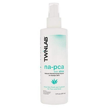 Twinlab Na-PCA Spray with Aloe Vera - Moisturizing Body Lotion for Dry Skin - Anti Aging Face Moisturizer for Women and Men - with Aloe Vera & Eucalyptus Oil 8 Oz (Pack of 1)