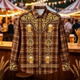 thumbnail image 5 of Man Happy Gift Oktoberfest Button Tshirts Long Sleeve Tops for Mens Collared High Neck Graphic Fall Summer Shirts 2026 Fashion, 5 of 5