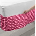 thumbnail image 2 of Star Bed Skirt, Celebration Shapes Girlish Toned Party Abstract Themed Continuous Minimal Pattern, Elastic Bedskirt Dust Ruffle Wrap Around for Bedding Decor, 4 Sizes, Hot Pink White, by Ambesonne, 2 of 2