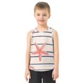 thumbnail image 2 of Starfishes with Blue Stripes Retro Style Vest Undershirt Tank Top Sleeveless Quick Dry 9-10Y, 2 of 7