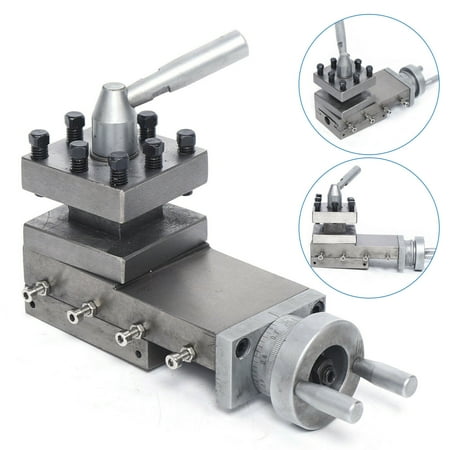 

Lathe tool post assembly Holder Mini Lathe Accessories Metal Quick Change Lathe Tool Holder Bench Lathe Tool Slide Compound with Square Tool Turret WM180V Lathe Tool Holder Stroke Swing Lathe Tool