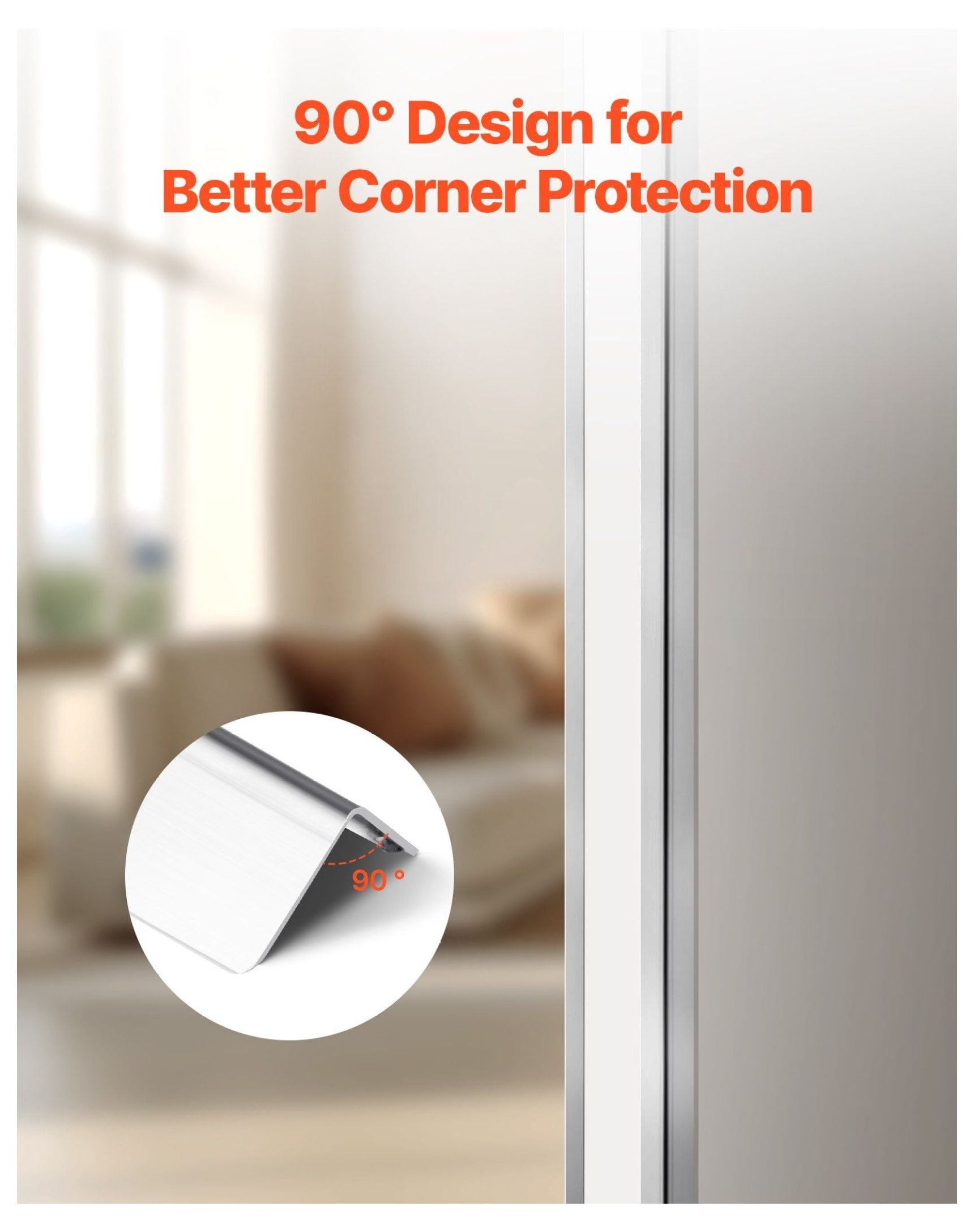 Stainless Steel Corner Protector 1x1x48 inch, 10 Pack - Metal Corner Guards, 304 Stainless Steel Edge Trim for Wall Protection - Home, Office, Commercial Use