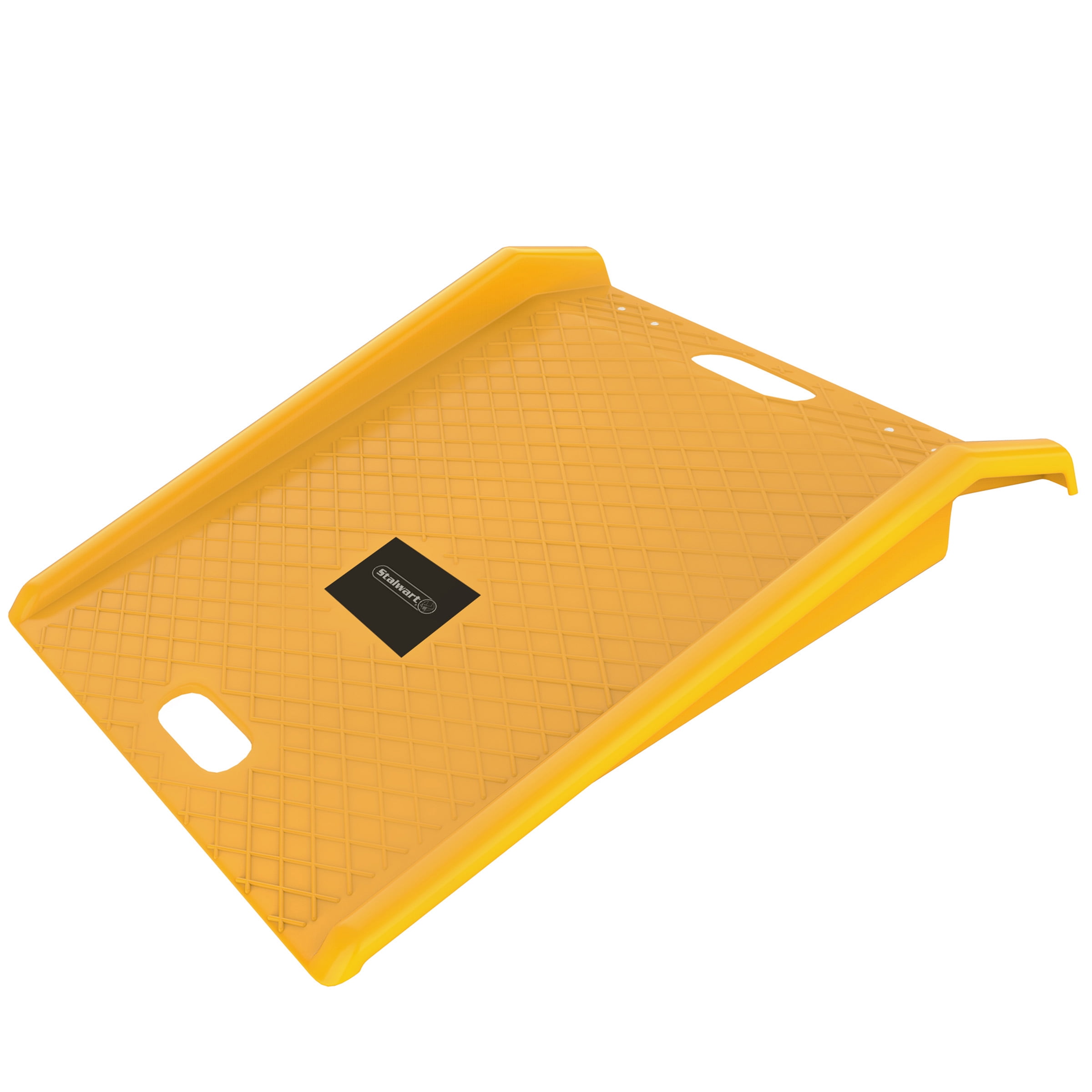 Photo 1 of Stalwart Curb Ramp, Portable Poly Ramp With 1000lbs Weight Capacity, 650lbs Impact Capacity, For Hand Trucks, Carts, Dollies or Bicycles (Yellow)
