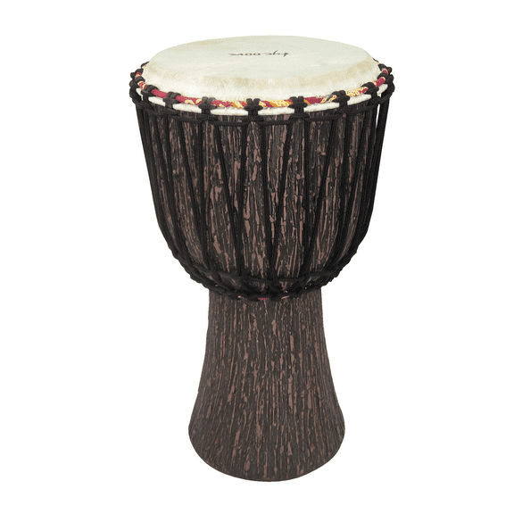 10 AFRICAN DJEMBE ROPE TUNED LAVA WOOD FINISH