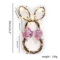 thumbnail image 3 of Easter Handmade Rattan Decoration Rabbit Shape Wreath DIY Wreath Foldable Rattan Rabbit Pendant LED Light, 3 of 3