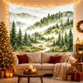 thumbnail image 3 of Boho Sunset Hills with Misty Mountain Forest, Serene Japanese Inspired for Japanese Art Lovers, Wall Decor, Valentine'S Day Gift, Tapestry Wall Hanging for Dorm and Living Room, 3 of 7