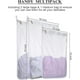 thumbnail image 2 of Bolsa de lavandería de malla para prendas delicadas con cremallera YKK, bolsa de lavado de malla, bolsa de almacenamiento de viaje, bolsas de lavado de ropa para lavandería, (blanco, 2 L y 1, 2 of 5