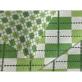 thumbnail image 4 of Ambesonne Irish Quilted Bedspread Set 3 Pcs, Classical Argyle Pattern, Queen Size, Green Pale Green White, 4 of 5