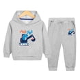 thumbnail image 2 of Linfrsh Toddler Baby Boy Fall Outfit Set Long Sleeve Hoodie Sweatshirt Jogger Pants 2T 3T 4T 5T Boys Clothing, 2 of 5