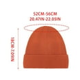 thumbnail image 6 of HomeDM Unisex Beanie - Orange Slouchy Beanie Hat for Men Women Solid Color Winter Outdoor Warm Knit Caps Soft Ski Hat, 6 of 7