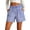 Blue, variant on Bosfbaoi Women's Striped Shorts Elastic Waist Drawstring Shorts Summer Loungewear Shorts with Pockets