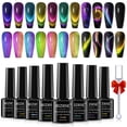 thumbnail image 1 of Esmalte de uñas MIZHSE 9D Cat Eye Gel 8 colores con barra magnética, 1 of 9