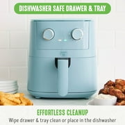 GreenLife 4.5 Quart Air Fryer Ceramic Nonstick, Blue Haze