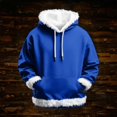 thumbnail image 4 of YunPes Christmas Hooded Sweatshirt for Kids Solid Long Sleeve Hoodie with White Fuzzy Trim Boys Winter Xmas Part1 Warm Pullover, 4 of 5