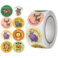 thumbnail image 1 of de animales de dibujos animados, pegatinas de etiquetas autoadhesivas, pegatinas de pared con forma de animal, para favores de fiesta de niños XianweiShao 9024719147109, 1 of 5