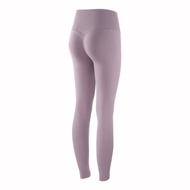 Pantalones de fitness de cintura alta y cadera de color melocotón, pantalones deportivos ajustados y elásticos sexis para mujer, pantalones de yoga de color melocotón