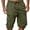 Green, variant on Cargo Shorts for Men Elastic Waist Summer Casual Straight Leg Knee Length Hiking Shorts with Pockets