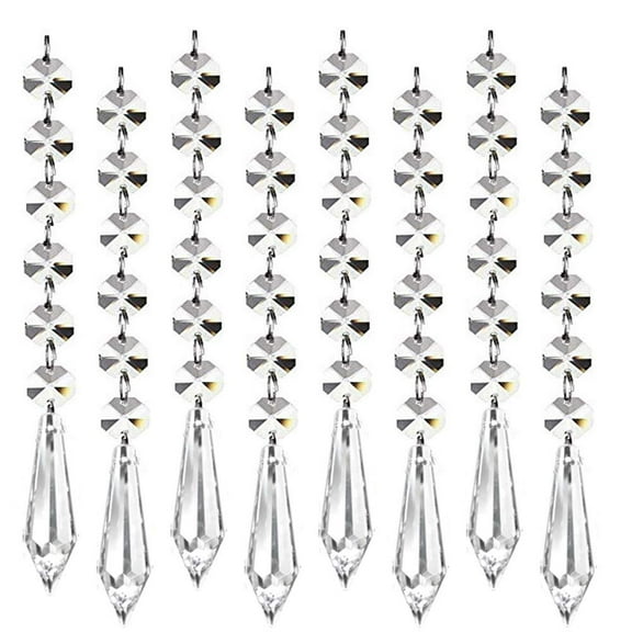 HOHIYA Hanging Strand Acrylic Crystal Artificial Garland, 30 Pack