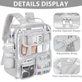 thumbnail image 3 of KOITHOT Clear Backpack Heavy Duty, Waterproof PVC Transparent Backpacks for Adults, Gray Book Bag for School Travel, 3 of 7