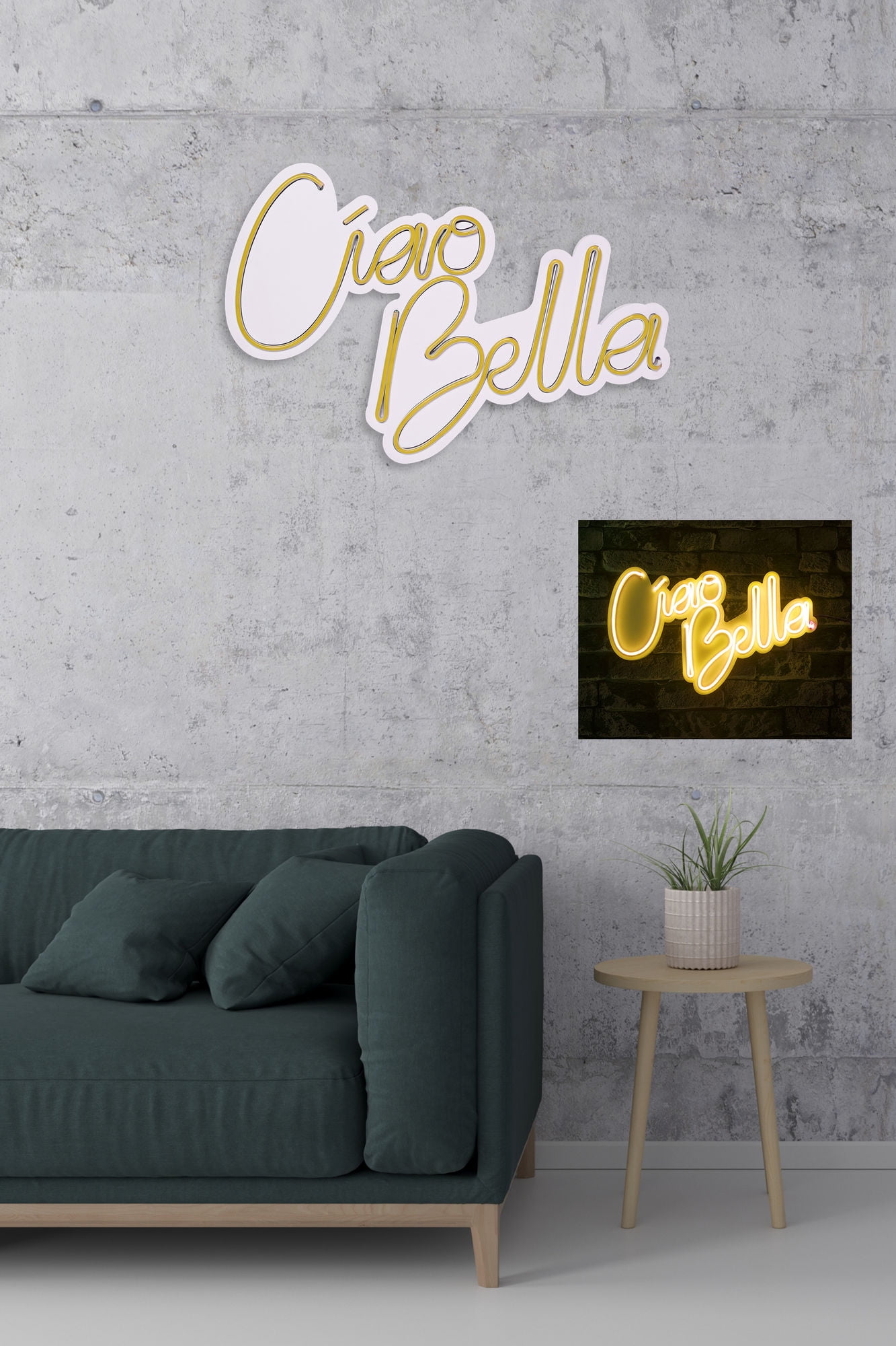 Ciao Bella Neon Light, Glow Your Space with Yellow Ciao Bella Led Sign, Ciao Bella Neon for Wall Decor Game Room Bedroom Light Home Party Man Cave