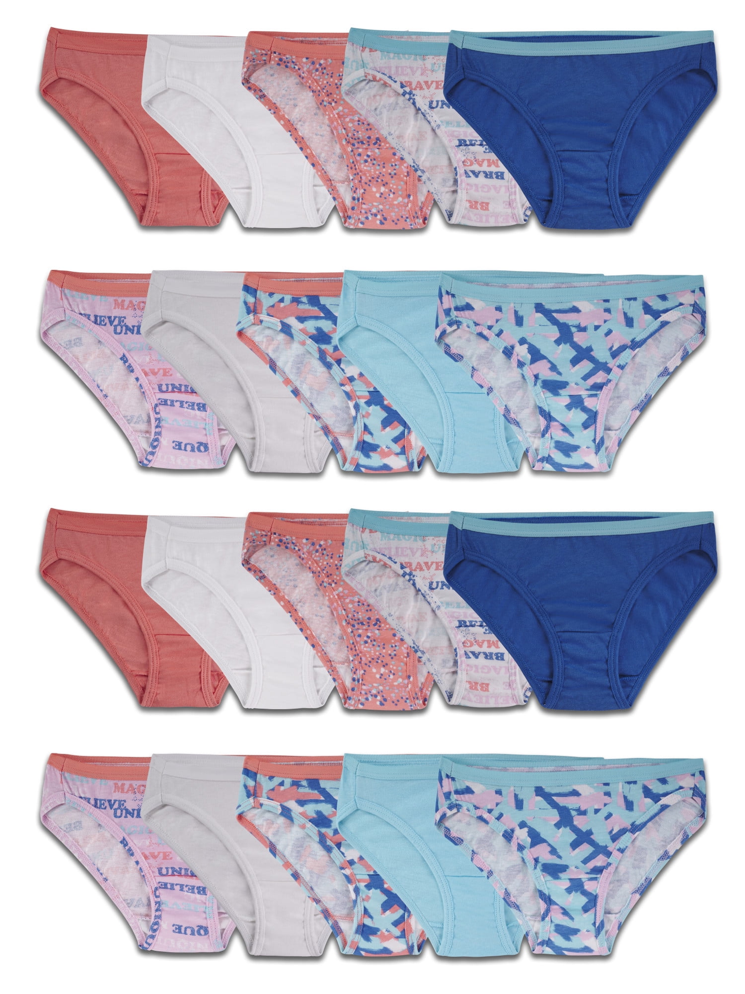 NWTS~12 PACK GIRLS FRUIT OF THE  LOOM COTTON HIPSTERS/ BIKINI UNDERWEAR CUTE 