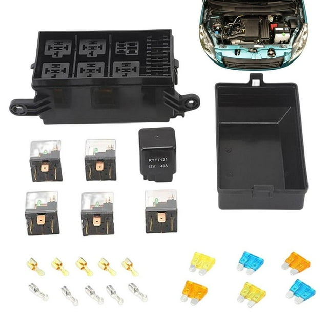Tohuu Home Fuse Holder Box Cars Relays Fuses Block Boxes with Mounted