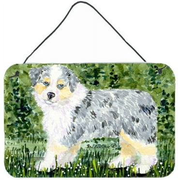 Carolines Treasures SS8846DS812 Australian Shepherd Indoor Aluminum Metal Wall or Door Hanging Prints, 8 x 12", Multicolor