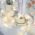 thumbnail image 4 of HUGFEGWE LED Embroidered Ball Rattan Light String, Courtyard Lawn, Flower Wreath, Girl's Room Decoration, Wedding Gifts, Halloween, Christmas Party Decoration, Battery Lights (20 FT, Warm UA824-4330, 4 of 6