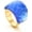 Blue, variant on Crystal Glass Stainless Steel Band Ring Gold Plated Fashion Exaggerated Cubic Zirconia Rings Women's Stunning Large Statement Rhinestone Bands Cocktail Party Ring for Ladies Birthday