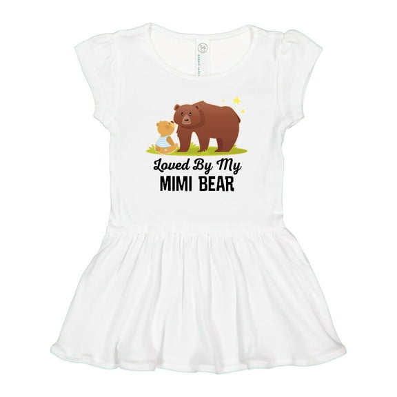 Inktastic Mimi Bear Loves Me Grandbaby Gift Girls Baby Dress