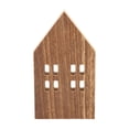 thumbnail image 1 of Bloque de letrero de madera con forma de casa, letrero de casa de campo, casa de madera navideña, para Marrón, 1 of 9