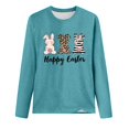 thumbnail image 5 of Easter Graphic Tee for Women Casual Long Sleeve T Shirt Holiday Print Lightweight Top Sky Blue S, 5 of 5