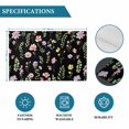 thumbnail image 6 of Pink Spring Floral Placemats Set of 6, Flowers Botanical Elegant Pastoral Black Placemats for Dining Table, Place Mats for Kitchen Tabletop, Waterproof Wipeable Dining Table Mats Set, 6 of 9