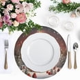 thumbnail image 4 of Ryvnso Trees Christmas Round Plate Mats Dining Table Placemat Set of 4 for Holiday Decoration, 4 of 7
