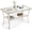 Cream White, variant on VIVIJASON Outdoor Wicker Coffee Table, All-Weather Rattan Patio Coffee Table with 2-Tier Storage, Tempered Glass Top Rectangle Center Table for Deck, Garden, Balcony, Porch, Indoor or Outdoor Use