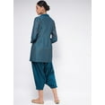 thumbnail image 5 of Pannkh Women's Festive Top And Dhoti Pant With Block Printed Jacket Set, 5 of 5