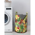 thumbnail image 3 of Garden Laundry Bag, Exotic Farming Harvest Fruits Avocado Vegetable Agriculture Cooking Food Theme, Hamper Basket with Handles Drawstring Closure for Laundromats, 13" x 19", Multicolor, by Ambesonne, 3 of 4