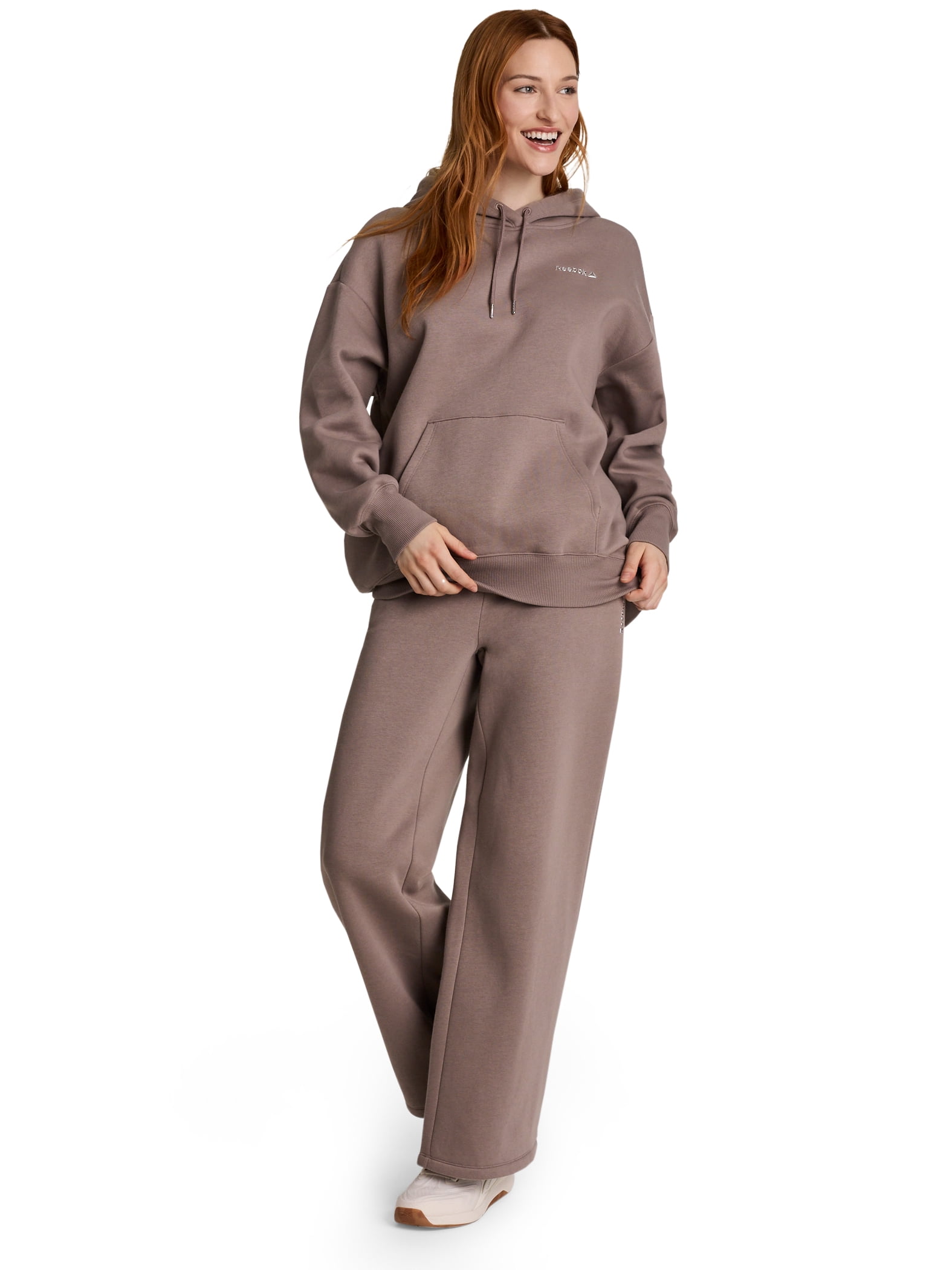 Reebok Women's and Women's Plus Game Day Fleece Wide Leg Pant, Sizes XS-4X