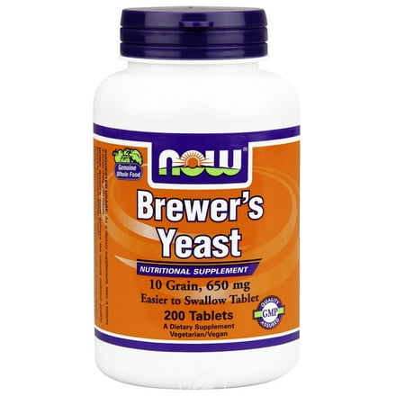 Now Foods - Brewer's Yeast, 650 mg, 200 Tablets, Pack of