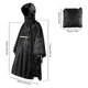 thumbnail image 4 of M Buder Impermeable para Hombre y Mujer Poncho de Lluvia con Franja Reflectante Negro, 4 of 5