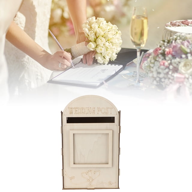 Buzón De Para Bodas, Buzón Rústico Con Soporte Para Tarjetas De Con Cerradura Para Decoraciones De Bodas, Buzón De Para Bodas Con Cerradura, Suministros De Boda