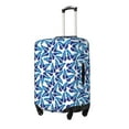 thumbnail image 2 of Haiem Blue Butterflies Luggage Cover Printed Suitcase Covers for Luggage Elastic Washable Suitcase Protector Fits 18-32 Inch Luggage-Large, 2 of 8