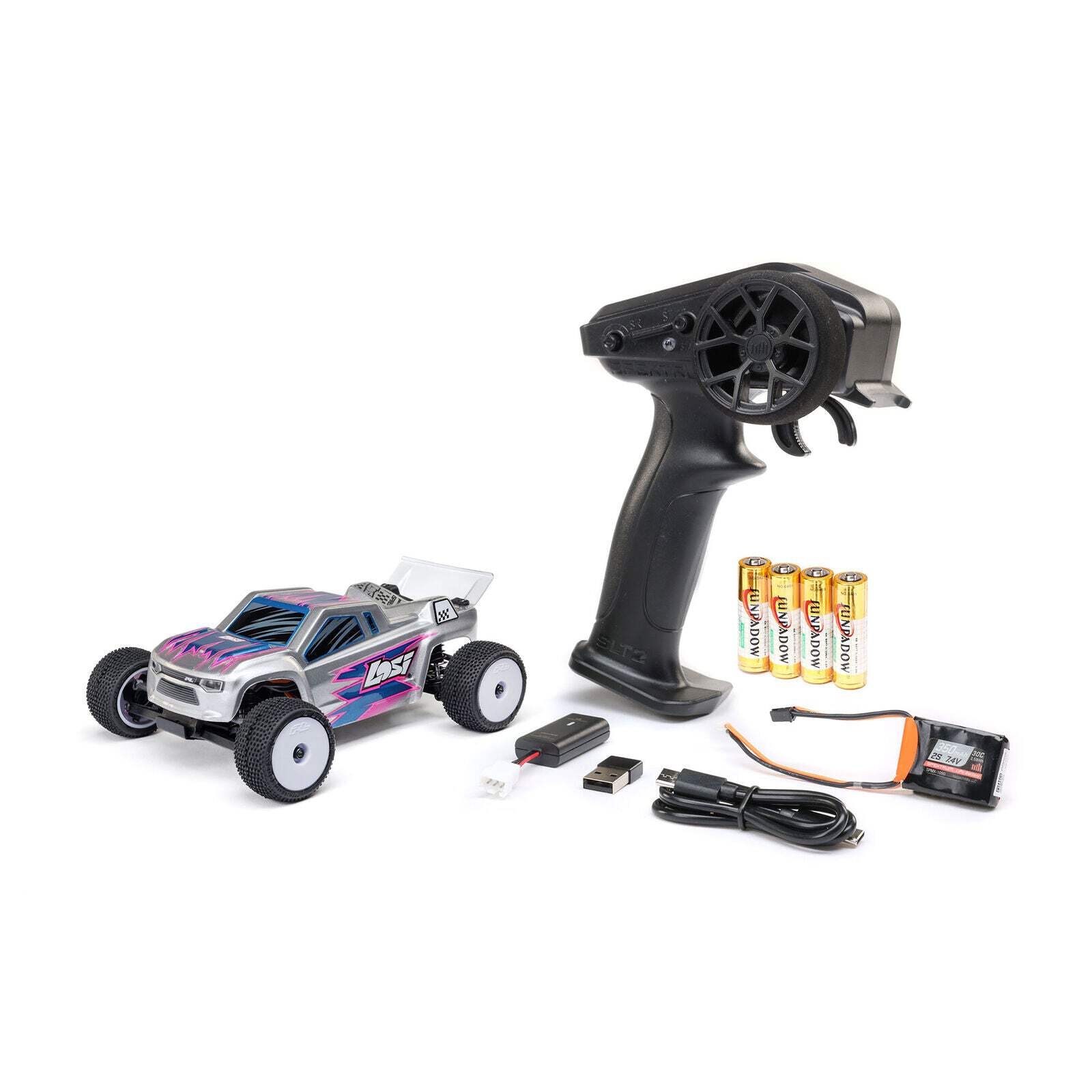 Losi Micro-T 1/28 2 Wheel Drive Silver RTR LOS-1392T2