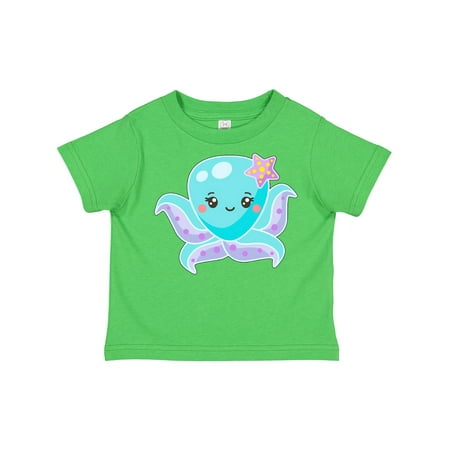 

Inktastic Cute Octopus Blue with Star Gift Toddler Boy or Toddler Girl T-Shirt