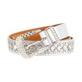 thumbnail image 3 of facefd Strass Ceinture Mode PU Cuir Cristal Ceintures Ceinture pour Robe Pantalon Blanc, 3 of 4